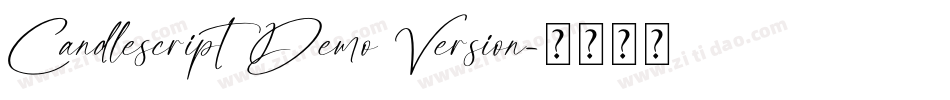 Candlescript Demo Version字体转换